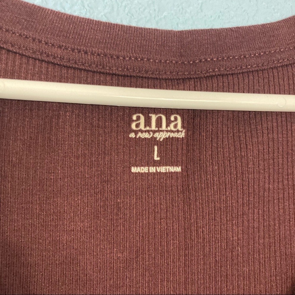 A.N.A. LongSleeve Top - Maroon - Size Large - Picture 4 of 7